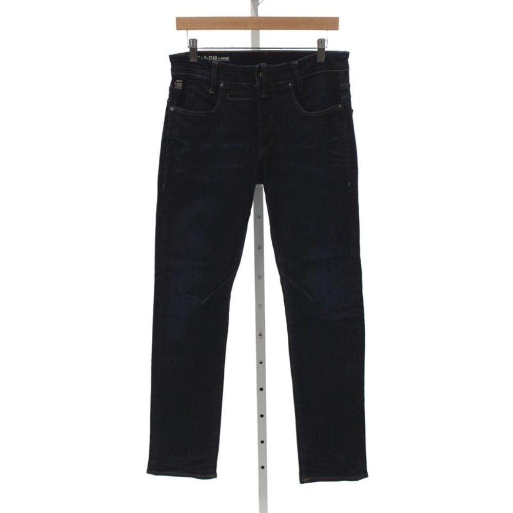 Raw Mens Straight Blue Jeans Button Mid Rise Cotton Inseam 32 Size 31